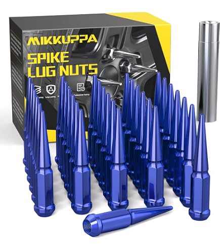 Amazon.com: Mishimoto Spiked Lug Nuts, M14x1.5, 24-PC Set, Blue